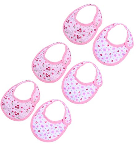 TOYANDONA 3 Lätzchen Für Puppenkleidung Puppenlätzchen Zubehör Mädchen Windeln 18 Puppenkleider Und Accessoires Speichel Babypuppenkleidung Sabbernde Lätzchen Abs Stoff Rosa