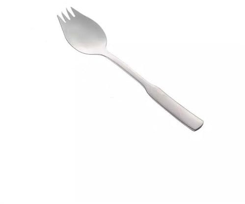 SLEDEZ Salatgabel und -löffel aus Edelstahl Edelstahl-Dual-Purpose-Gabel, Löffel, Dessert, Kuchengabel, Obstgabel(20x4.2cm)