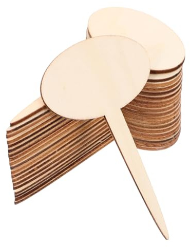 Milisten 20pcs Wooden Succulent Plant Labels Garden Markers for Outdoor Plants Flower Tags Greenhouse Accessories Horticultural Markers Non-Fading Wood Sign Stakes