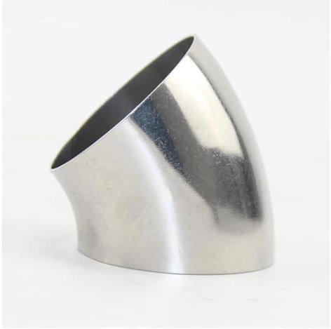 Endrohr 304 1,5 Mm Edelstahl-Rohrbogen, 45 Grad Geschweißter Handlauf Edelstahl-Rohrverbindungsbogen Auspuff Endrohr(60mm x 1.5mm)