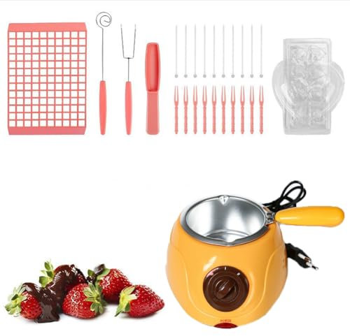 Olla eléctrica de chocolate con accesorios para chocolate artesanal y uso doméstico, ideal para derretir bombones y golosinas