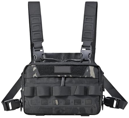 Bolso Pechera,Bolso Deportivo Pechera para Exteriores - Chaleco Ligero Almacenamiento De Aparejos Unisex para Senderismo Caza Ciclismo Actividades Al Aire Libre