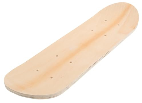 TOBBOMEY 3Pcs Blank Skateboard Decks 16.93X5.12In Unfinished Wooden Skateboard Boards for DIY Painting Graffiti with Pre-Drilled Holes for Replacement