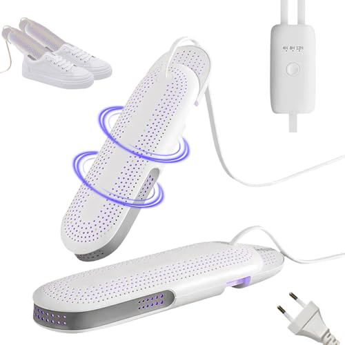 DAJASD Asciuga Scarpe Elettrico, Asciuga Scarpe Portatile, Asciuga Scarponi da Sci per Asciugare Le Scarpe Sudate ed Eliminare i Cattivi Odori, Spegnimento Auto 4/8/12 Ore