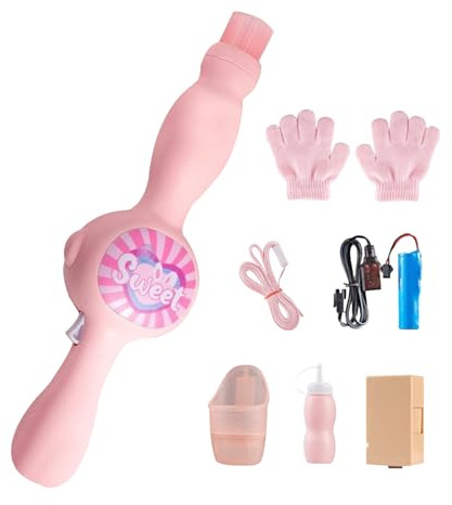 Máquina De Burbujas De Humo De Colores, v-arita De Niebla Elástica, Pistola De Burbujas Mágicas para Niños con Efecto De Niebla Y Luz De Colores, Ideal para Fiestas, Bodas, Cumpleaños Y Exteriores