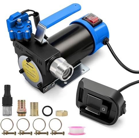 Bomba de Diésel Compatible con Makita 18V, Bomba Gasoil Eléctrica de Combustible 40–45 L/min, Bomba Portátil para Gasóleo con Función Automática Start/Stop (Sin Batería ni Cargador)