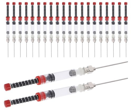 CLISPEED 22 Pièces Outil de Remplissage D'encre pour Stylo-plume Compatible Large, Acier Inoxydable et Plastique, Recharge Rapide pour École et Étude