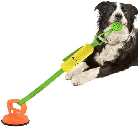 Tug Of War Dog Toy, Suction Cup Squeaky Teething Pet Chewers, Puppy Toys To Keep Them Busy, for Puppy Teeth Cleaning Teething Boredom Relief Training