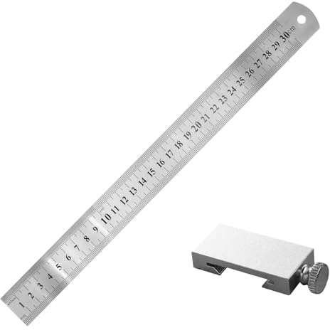 Ruler Limit Block - High Precision Anti-Slip Adjustable Heavy Duty Woodworking Tool,Scriber Line Marking Gauge,for DIY Woodworking Measuring Scribing Marking