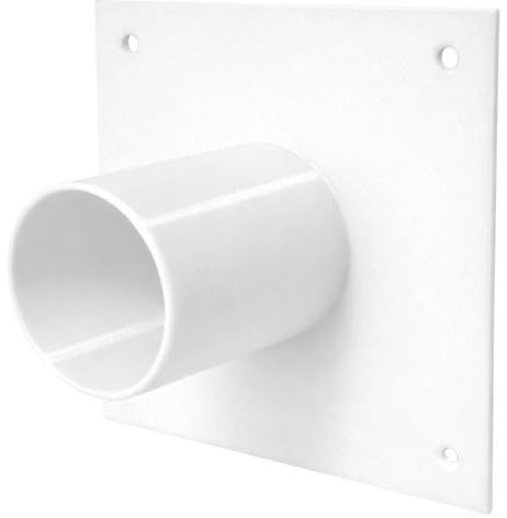 Flangia a parete con collare flangiato, flangia per tubo, raccordo di collegamento, tubo di ventilazione, collegamento a parete per tubo (Ø 80 mm)
