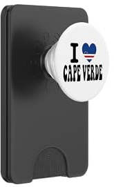 I Love CAPE VERDE Heart Flag Retro Travel Souvenir PopSockets PopWallet for MagSafe