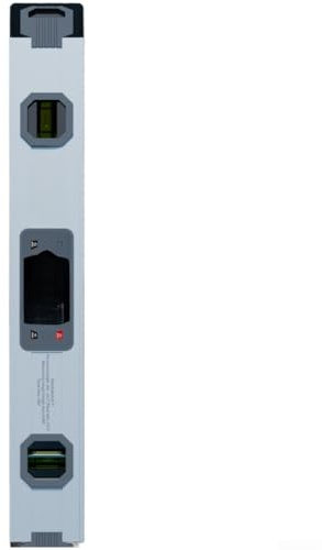 Livella digitale con base, goniometro elettronico in lega di alluminio da 400 mm e misuratore angolare, misuratore di pendenza a doppia direzione con cicalino per misurazione da 0 a 90 gradi (grigio)
