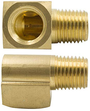Legines Brass 90 Degree Street Elbow 3/8 NPT Male x 3/8 NPT Female Barstock Pipe Fitting (Pack of 2)