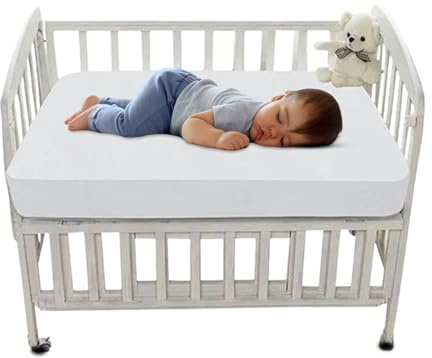 Best for Kids wasserdichte Matratzenauflage | Baumwoll-Matratzenschoner für Wiege und Beistellbett | Weiche Matratzenau Flage für Babybett | Wasserfeste Doppelpack Molton-Matratzenauflage