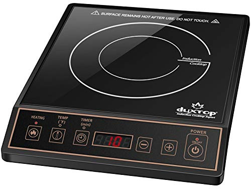 Duxtop 1800W Portable Induction Cooktop Countertop Burner, Gold 9120MC/BT-M20B