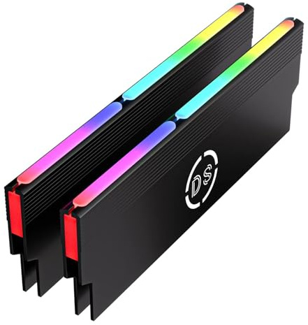 Ubanner DS Universal RGB RAM Shell Memory Glowing Heatsink for PC Case, LED Cooling Vest Fin Heat Sink for Computer Case DDR3 DDR4 (2nd Gen, M Series)