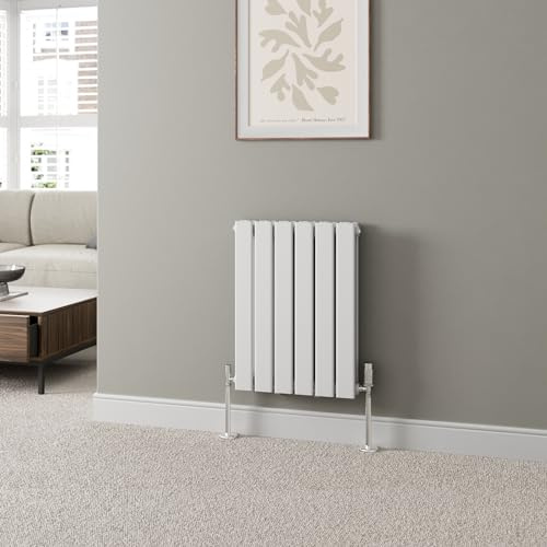 DuraTherm® 600 x 456mm White Horizontal Designer Radiator Double Column Flat Panel Modern Central Heating Panels Bathroom Radiators
