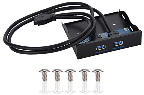 Tangxi FFD2USB-N02 Disketten-Frontplatte 3,5-Zoll-Computergehäuse Floppy Bay 19-polige 2-polige Schnittstelle USB3.0 Floppy Dirve Panel PC-Computergehäuse Frontplatte