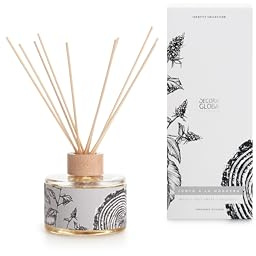 DECORAGLOBA - Duftdiffusor mit Rattanstäbchen für Räume 250 ml - Hölzern-würziger Duft