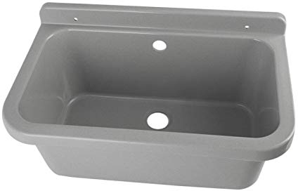 Ausgussbecken Kunststoff 55x34x21 cm Waschbecken UV-beständig, farbstabil | GRAU