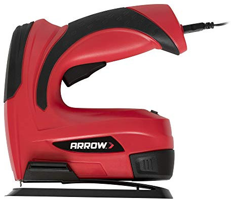 Arrow Fastener Arrow E21 Cordless Electric Light Duty Staple Gun, Black/Red