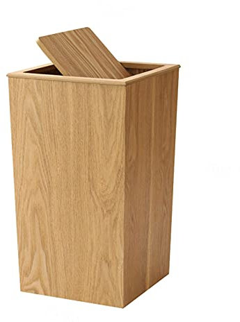 CL-ZZZ Corbeille en Bois, Panneau de Recyclage en Papier de bac à bacs à bac à bacs de Cubes, pour Chambre à Coucher, Salon, Salle de Bains, Bureau, Bois Naturel Brun Clair