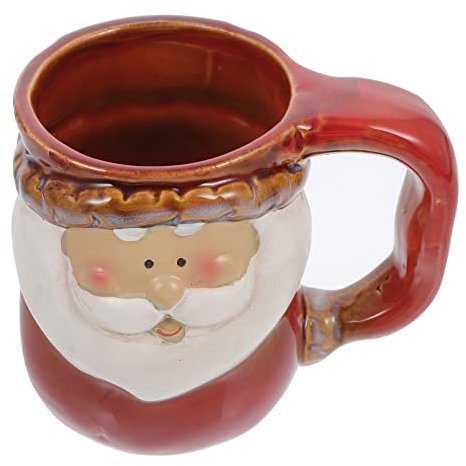 VALICLUD Weihnachten Wasserbecher Aus Keramik Mit Weihnachtsmuster Schöner Milchkaffeebecher Kreativer Haushaltskaffeebecher Für Wasser Und Kaffee
