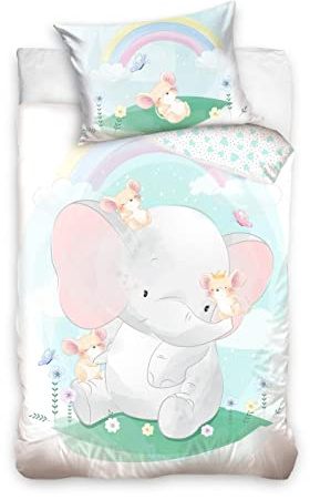 Babybettwäsche Elefant 100x135 cm + 40x60 cm