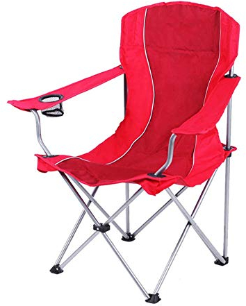 Taburete portátil y ligero plegable con reposabrazos y portavasos, silla plegable que añade algodón y cómodo para exteriores, senderismo, festivales, capacidad de 300 libras, C, color: A