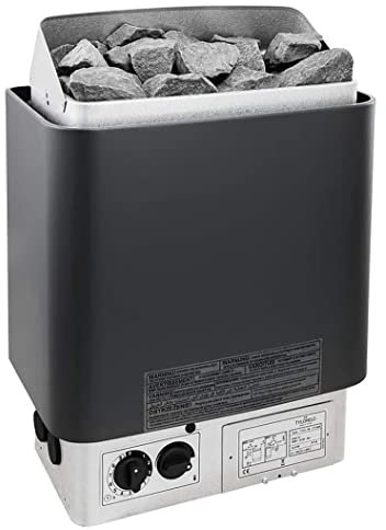 UIGJIOG Stufa per Sauna Versatile, Acciaio Inossidabile Stufa elettrica per Sauna 3-9 kW con unità di Controllo multitensione Integrata Stufa per Bagno Stufa a Vapore,6 kW