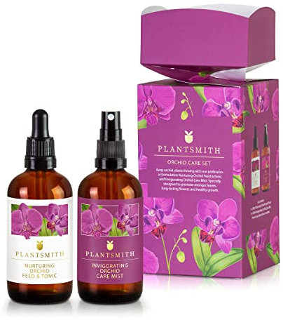 Plantsmith Orchid Care Gift Set, Nurturing Orchid Feed and Tonic & Invigorating Orchid Care Mist, Premium Care for Beautiful Indoor Potted Orchid Plants & Flowers