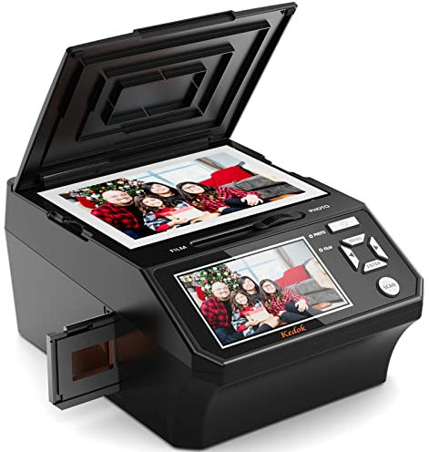 Kedok KEDOK Photo,NameCard,Slide & Negative Scanner with Large 5 LCD Screen,Film and Slide Digitizer-Convert 35mm,110 Film/Photo(3R,4R,5R)/NameCard to 22MP Digital JPEG-8GB SD Card Inclu