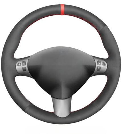 MEWANT Coprivolante Su Misura da Cucire per Alfa Romeo 147 GT | Alfa Romeo 147 2000 - 2010 / GT 2004 - 2010 Traspirante Per Volanti Riscaldati Resistente