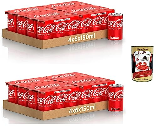 96x Coca Cola original mini dosen kohlensäurehaltiges Getränk 150ml Softdrink + Italian gourmet polpa 400g