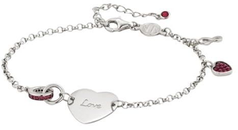 Nomination | Damarmband - karbinlås – 925 silver och Cubic Zirconia med hängen – 16/19 cm