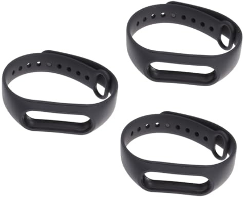 HEMOTON 3stücke Watchband Armband Für Band Verstellbares Und Stylisches Armband Schwarz Als Ersatz Für Fitnessarmband Bequem Und Langlebig