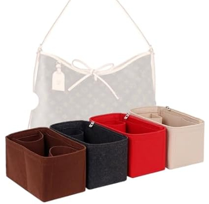 LinerLink Taschen-Organizer für LV Carryall MM Tasche (39 x 30 x 15 cm (L x H x T), handgefertigter Tascheneinsatz, 2 mm Filztascheneinsatz, Damen-Handtaschenformer (Schwarz, Stil C)