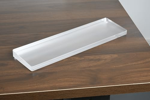 Gaming-Tastatur-Handgelenkauflage aus mattiertem Acryl, klare Handgelenkauflage für Computertastatur, Büro, Laptop, Mac, bequem, leicht, ergonomisch für einfaches Tippen, Schmerzlinderung (12,5 x 3,5