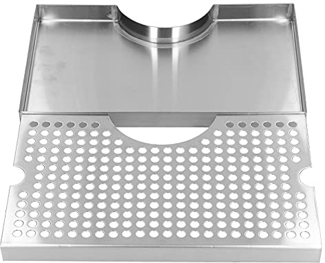 Beer Drip Tray, Stainless Steel Detachable Lid Easily 30.3 X 18 X 2.4cm Kegerator Drip Tray for Restaurant, Bar, Home