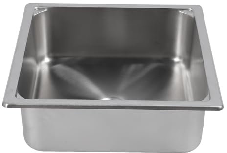 Kleines Bar-Spülbecken, 13,8 X 13,8 X 4,7 Zoll, Quadratisches Einzelbecken-Küchenspülbecken aus Edelstahl, Kleines Einzelbecken-Spülbecken, Handwaschbecken mit (Edelstahlfarbe