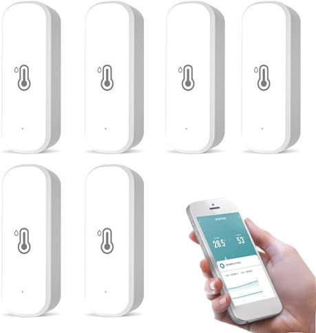 Thermomètre hygromètre WiFi pour Tuya pour Zigbee sans fil intelligent moniteur de température et d'humidité avec application de notification à distance pour la maison, serre, garage (pour zigbee 6
