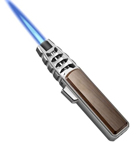 FireBlaze Torch Lighter, Fireblaze Lighter, Jetflame Feuerzeug, Gas Nachfüllbar Sturmfeuerzeug, Winddicht Langes Stabfeuerzeug, Einstellbare Flamme Sturmfeuerzeug für BBQ, Kerze (KEIN Gas)