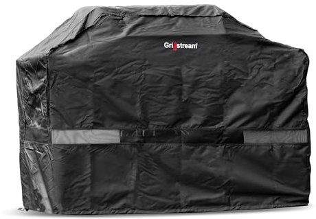 Grillstream 6-Burner Island Barbecue Cover, UV & Water Resistant, Breathable & Durable Material with Secure Buckles - Black (58 x 174 x 113 cm)