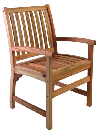 BrackenStyle Melton Gartenstuhl aus Holz, klare Oberfläche, Hartholz, Outdoor, Terrasse, Esszimmerstuhl, kommerzieller Standard