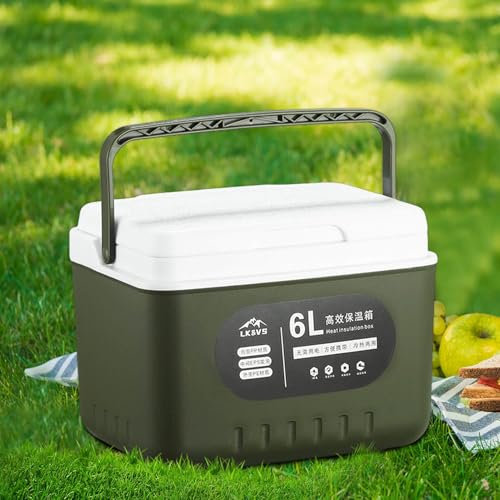 Kühlbox, 6L Isolierbox, Thermobox In Lebensmittelqualität, Thermobox Aus Kunststoff, Outdoor Kühltasche Ice Chest Cooler Kühlbox Für Camping, Wandern, Picknick, Angeln, Reisen
