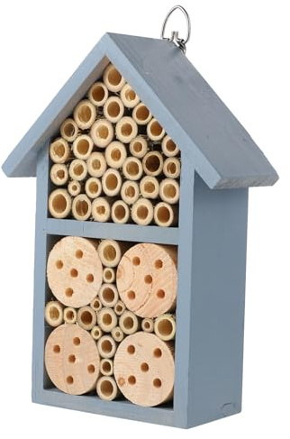 Toyvian Bienenhaus Hängend Für Garten Outdoor Dekoratives Insektenhotel Mit Schmiedeeisenhaken Wetterfest Überwinterungsplatz Für Bienen Und Marienkäfer