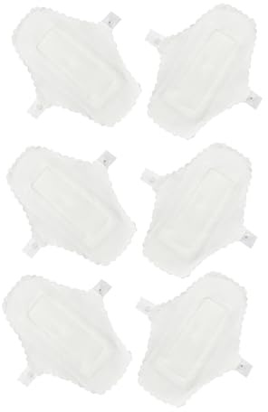 VERDANVERSE 6 Toallas Sanitarias Reutilizables de Tela Botón, Lavables y Cómodas para Mujer en Viajes, Paquete Blanco de 6 Piezas Ecológicas