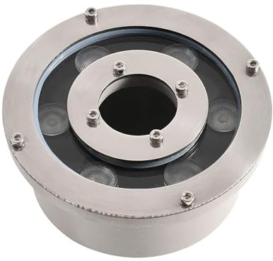 Luz De Piscina Anillo Subacuático, Lámpara LED Sumergible Para Fuente, IP68, Iluminación Paisaje Acero Inoxidable, Luces Pozo Tierra Estanque Agujero Central Bajo Voltaje 12 V(Purple,6W(12V))