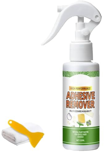 Spray dissolvant adhésif puissant multi-usages,Spray dissolvant pour autocollants avec grattoir en plastique,Nettoyant rapide pour étiquettes,décalcomanies,ruban adhésif,résidus (1 pièce)