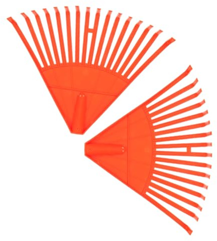 Veemoon 2 Piezas Rastrillo de Plástico Resistente Dientes para Césped Herramienta Ligera para Jardín y Limpieza para Patios y Áreas Verdes
